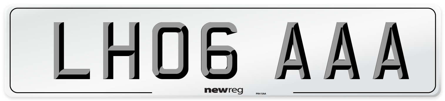 LH06 AAA Number Plate from New Reg